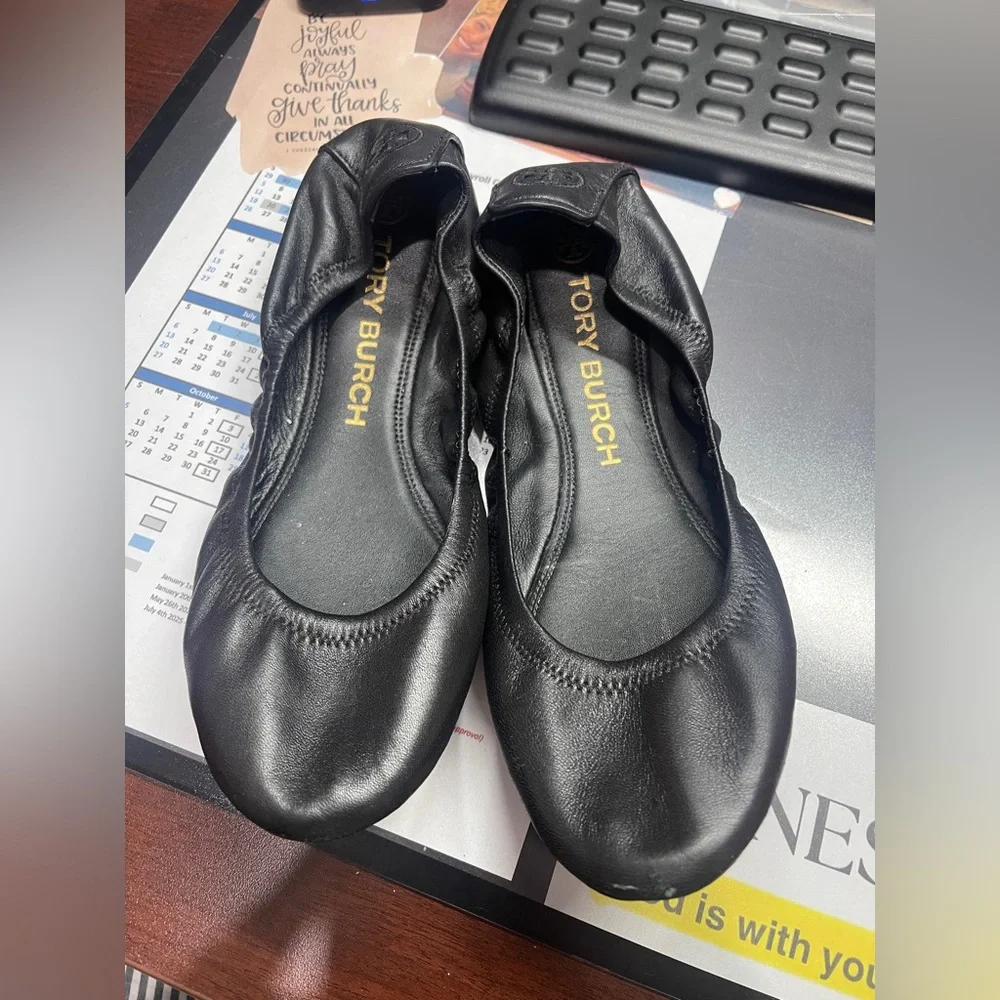 Tory Burch Black Ballet Flats - Picture 1 of 7